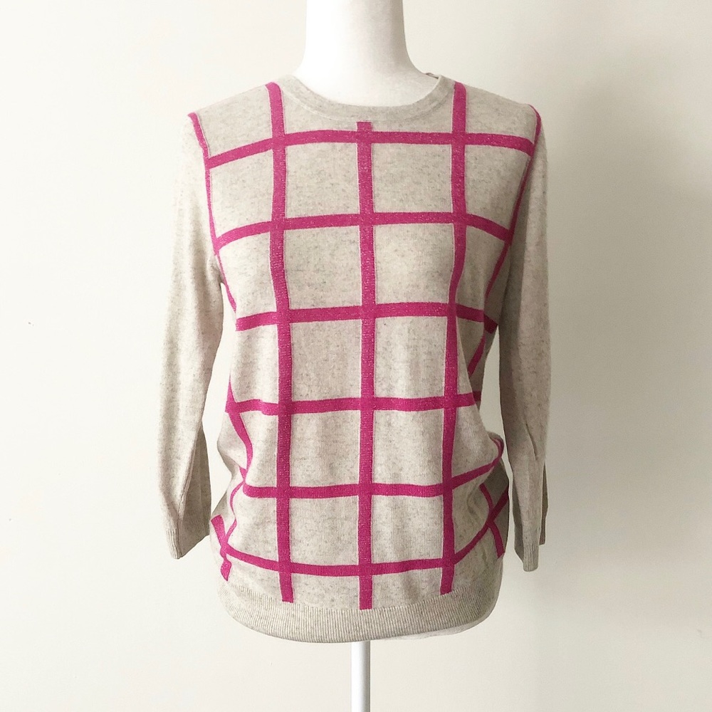 J.Crew Factory | Shimmer Windowpane Sweater NWT